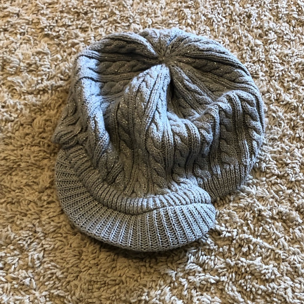 Gymboree grey sweater hat 7-8